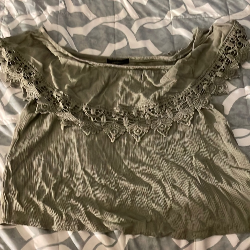 Gently used over the shoulder blouse.